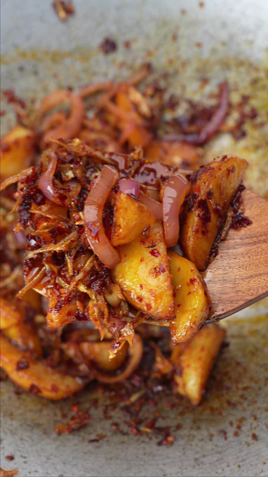Sambal Kentang Ikan Bilis